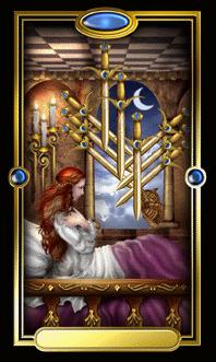 Ѥ - Gilded Tarot -  - Nine Of Swords