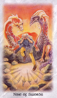  - The Celtic Dragon Tarot -  - Nine Of Swords