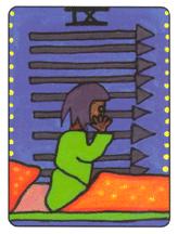  - African Tarot -  - Nine Of Swords