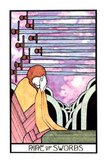 ̫ʱ - Aquarian Tarot -  - Nine Of Swords