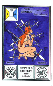 ħʽ - Tarot Of Ceremonial Magic -  - Nine Of Swords