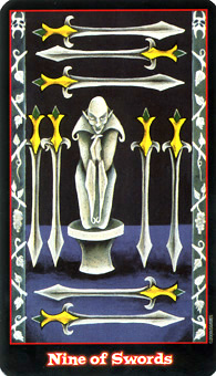 Ѫ - Vampire Tarot -  - Nine Of Swords