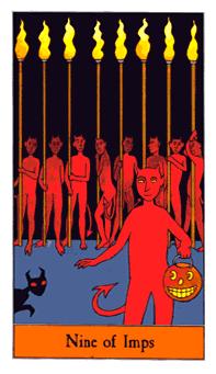 ʥ - Halloween Tarot - ȨȾ - Nine Of Wands