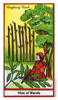 ҩ - Herbal Tarot - ȨȾ - Nine Of Wands