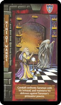 ֮ - Lord of the Rings Tarot - ȨȾ - Nine Of Wands