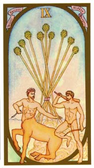 ո - Renaissance Tarot - ȨȾ - Nine Of Wands