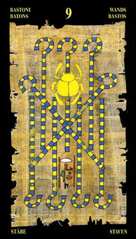  - Egyptian Tarot - ȨȾ - Nine Of Wands