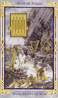 ɪ - Legend Arthurian Tarot - ȨȾ - Nine Of Wands