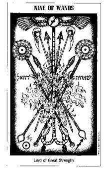 ʿ - The Hermetic Tarot - ȨȾ - Nine Of Wands