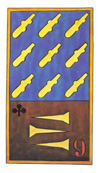 岼˹ - Papus Tarots - ȨȾ - Nine Of Wands