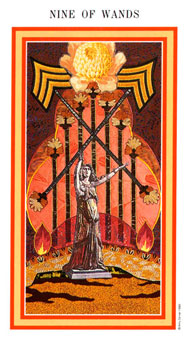 Ȼ - The Enchanted Tarot - ȨȾ - Nine Of Wands