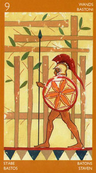 ³ - Etruscan Tarot - ȨȾ - Nine Of Wands