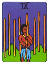  - African Tarot - ȨȾ - Nine Of Wands