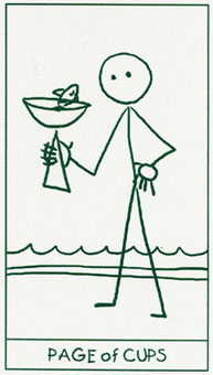  - Stick Figure Tarot - ʥ̴ - Page Of Cups