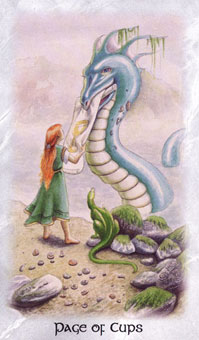  - The Celtic Dragon Tarot - ʥ̴ - Page Of Cups