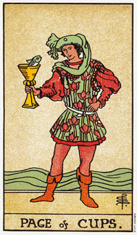 ԭʼΰ - Original Rider-Waite Tarot - ʥ̴ - Page Of Cups