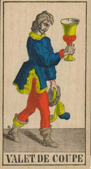 1JJʿ1870 - 1JJ Swiss Tarot 1870 - ʥ̴ - Page Of Cups