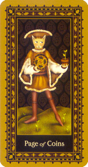 è - Medieval Cat Tarot - Ǯ̴ - Page Of Pentacles