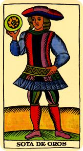  - Marseilles Tarot - Ǯ̴ - Page Of Pentacles