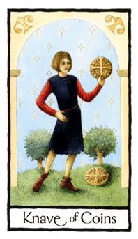 Ӣʼ - Old English Tarot - Ǯ̴ - Page Of Pentacles