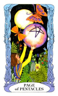 ¹⻨԰ - Moon Garden Tarot - Ǯ̴ - Page Of Pentacles