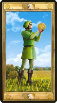 ͼԿΰ - Pictorial Key Tarot - Ǯ̴ - Page Of Pentacles