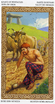 ³ - Tarot of Druids - Ǯ̴ - Page Of Pentacles