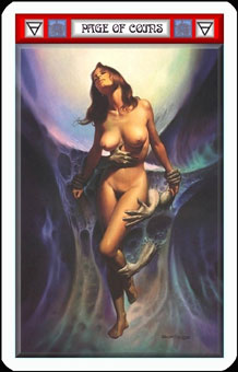 ˹Լ - Boris Vallejo Tarot - Ǯ̴ - Page Of Pentacles