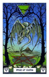  - Dragon Tarot - Ǯ̴ - Page Of Pentacles