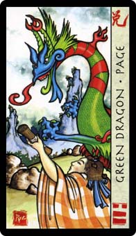 ˮ - Feng Shui Tarot - Ǯ̴ - Page Of Pentacles