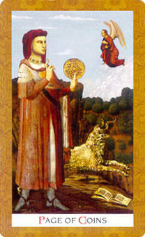 ƽʱ - Golden Tarot - Ǯ̴ - Page Of Pentacles