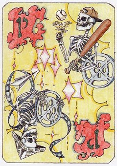死亡塔罗牌 - Tarot of the Dead - 钱币侍从 - Page Of Pentacles
