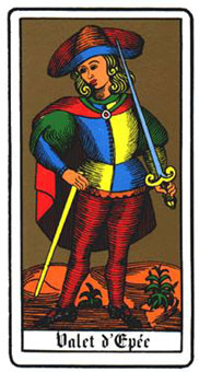 ˹ - Oswald Wirth Tarot - ̴ - Page Of Swords