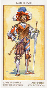 ո - Tarot of The Renaissance - ̴ - Page Of Swords