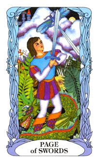 ¹⻨԰ - Moon Garden Tarot - ̴ - Page Of Swords