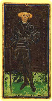 ˹ - Visconti Sforza Tarot - ̴ - Page Of Swords