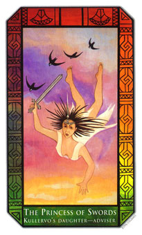 ʷʫ - Kalevala Tarot - ̴ - Page Of Swords