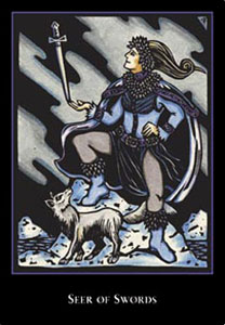 羫 - The World Spirit Tarot - ̴ - Page Of Swords