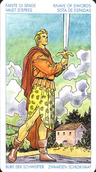 ʥ׳ΰ - Universal Waite Tarot - ̴ - Page Of Swords