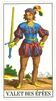 1JJʿ1974 - 1JJ Swiss Tarot 1974 - ̴ - Page Of Swords