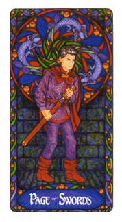  - Art Nouveau Tarot - ̴ - Page Of Swords