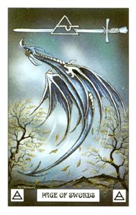  - Dragon Tarot - ̴ - Page Of Swords
