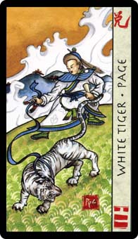 ˮ - Feng Shui Tarot - ̴ - Page Of Swords