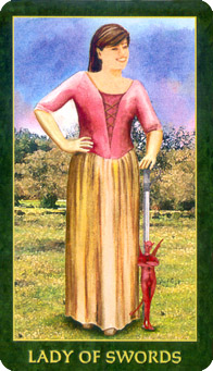 䴫˵ - Folklore Tarot - ̴ - Page Of Swords