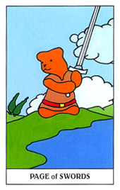 С - Gummy Bear Tarot - ̴ - Page Of Swords