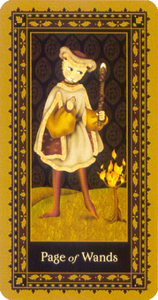 è - Medieval Cat Tarot - Ȩ̴ - Page Of Wands