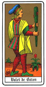 ˹ - Oswald Wirth Tarot - Ȩ̴ - Page Of Wands