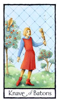 Ӣʼ - Old English Tarot - Ȩ̴ - Page Of Wands