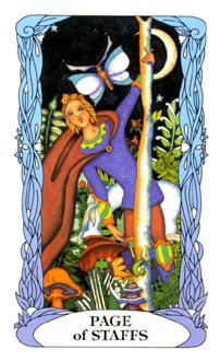 ¹⻨԰ - Moon Garden Tarot - Ȩ̴ - Page Of Wands