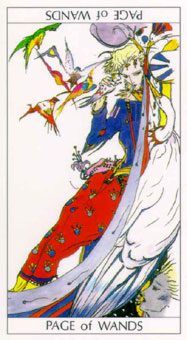 ҰϲТ - Yositaka Amano Tarot - Ȩ̴ - Page Of Wands